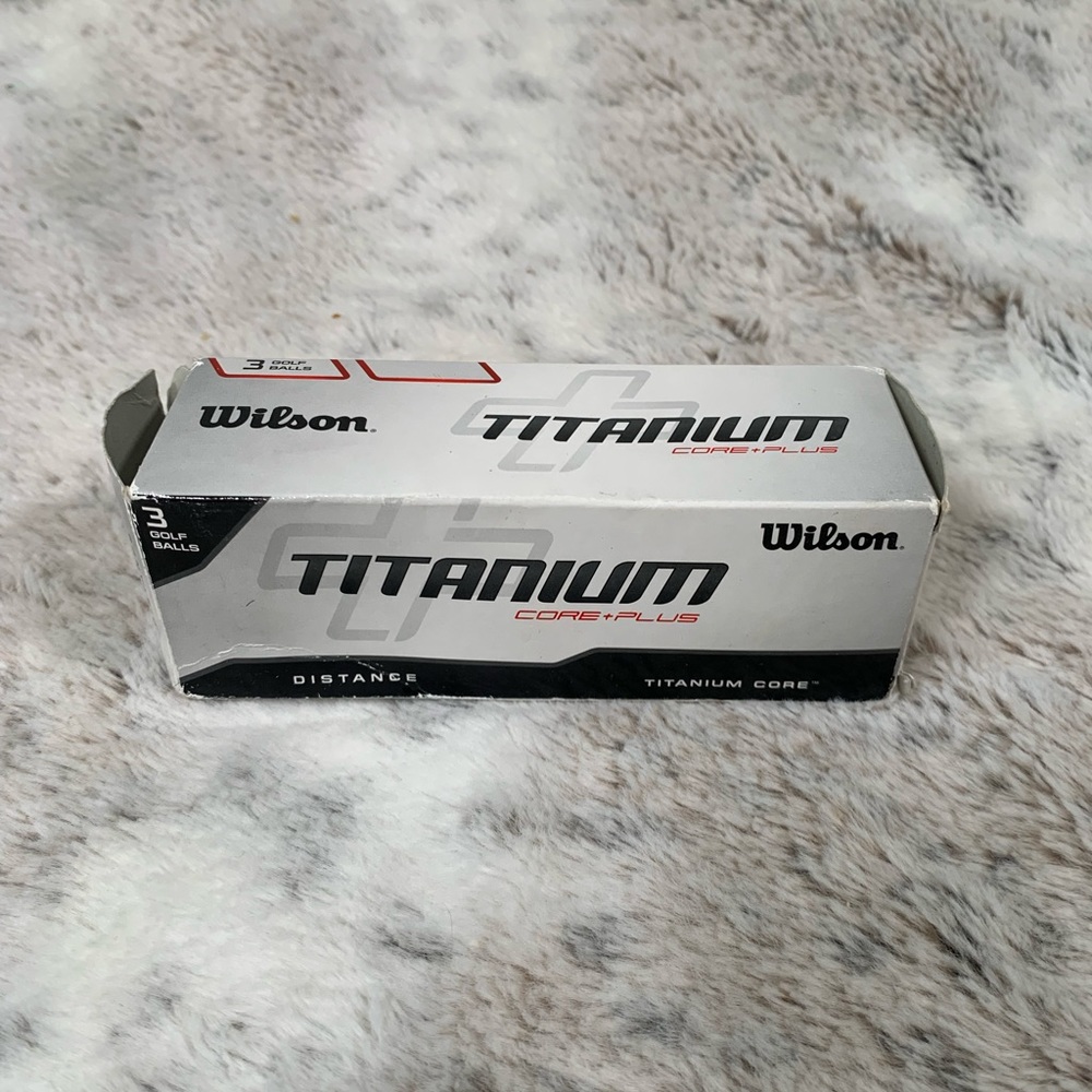 Wilson Titanium Core Plus Distance Golf Balls sleeve‎ of 3 BRAND NEW IN BOX